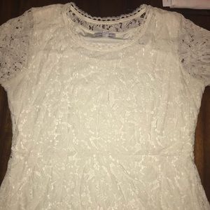 Cream lacy top
